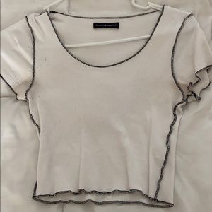 Brandy Melville white cute crop top